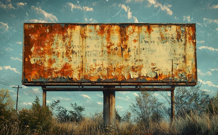 古い看板のイメージ